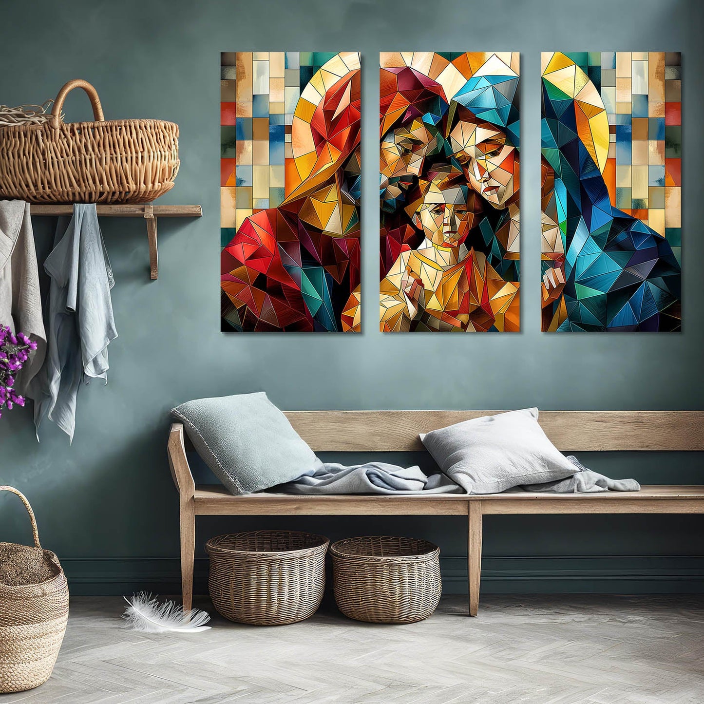 Jesus family Wall Art Canvas For Home Décor Office Living Room