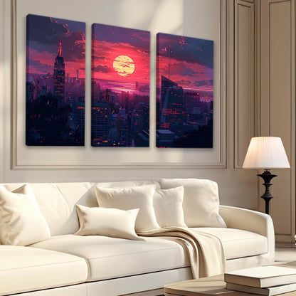 City View Wall Art Canvas Art Set For Home Décor