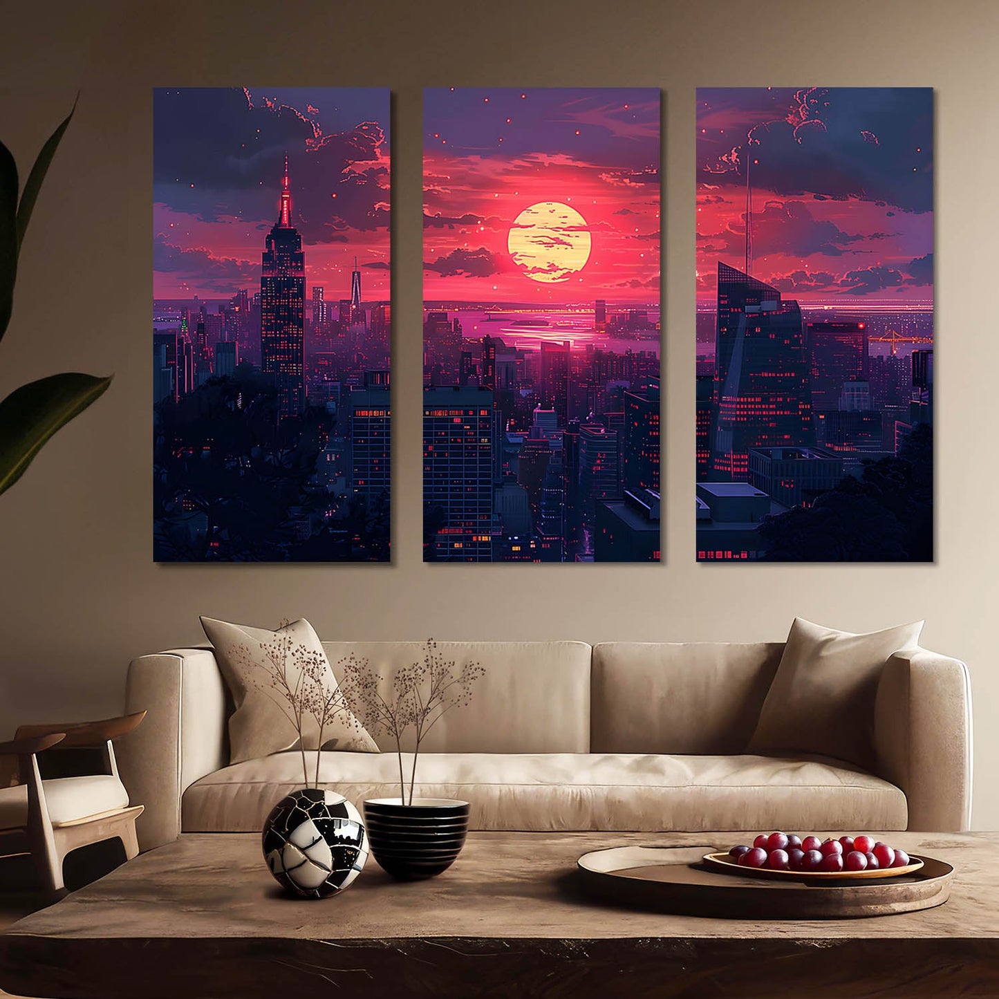 City View Wall Art Canvas Art Set For Home Décor