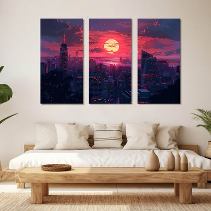 City View Wall Art Canvas Art Set For Home Décor