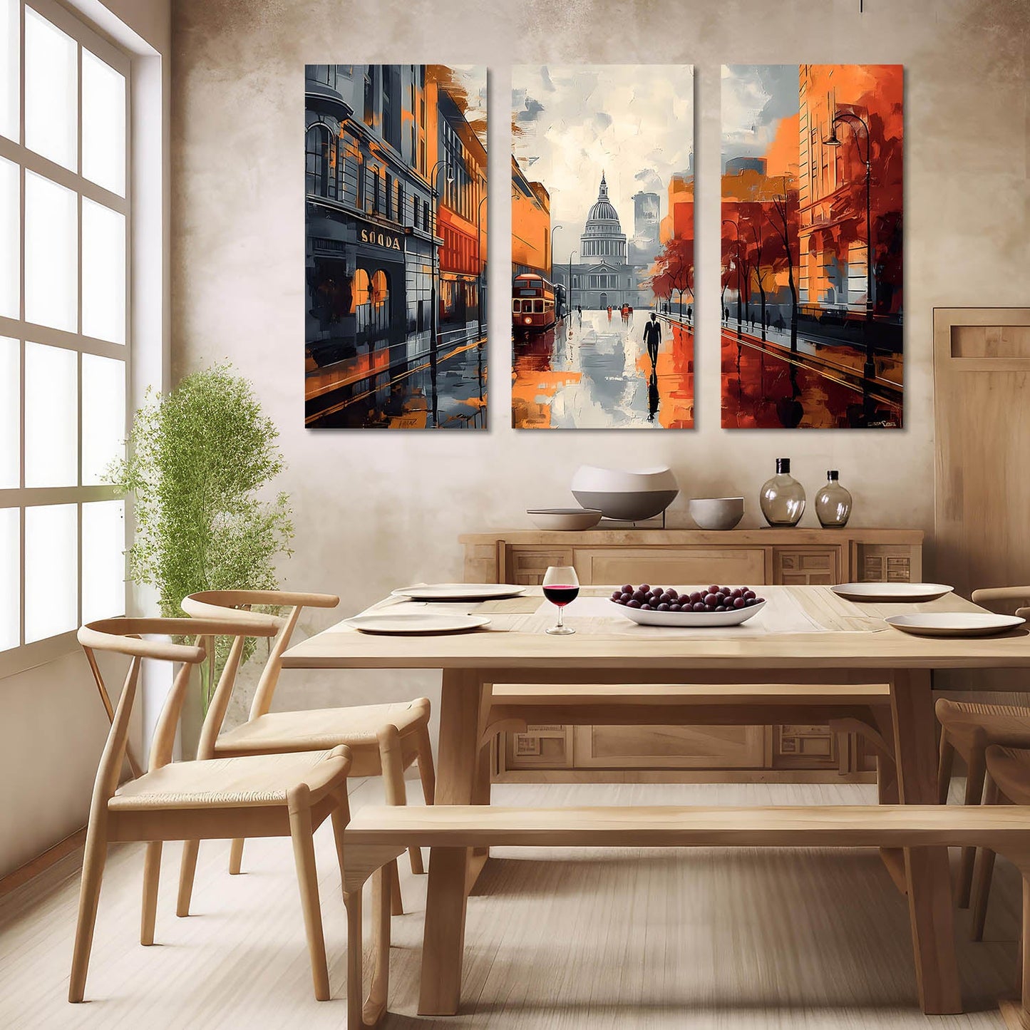 City View Wall Art Canvas Art Set For Home Décor