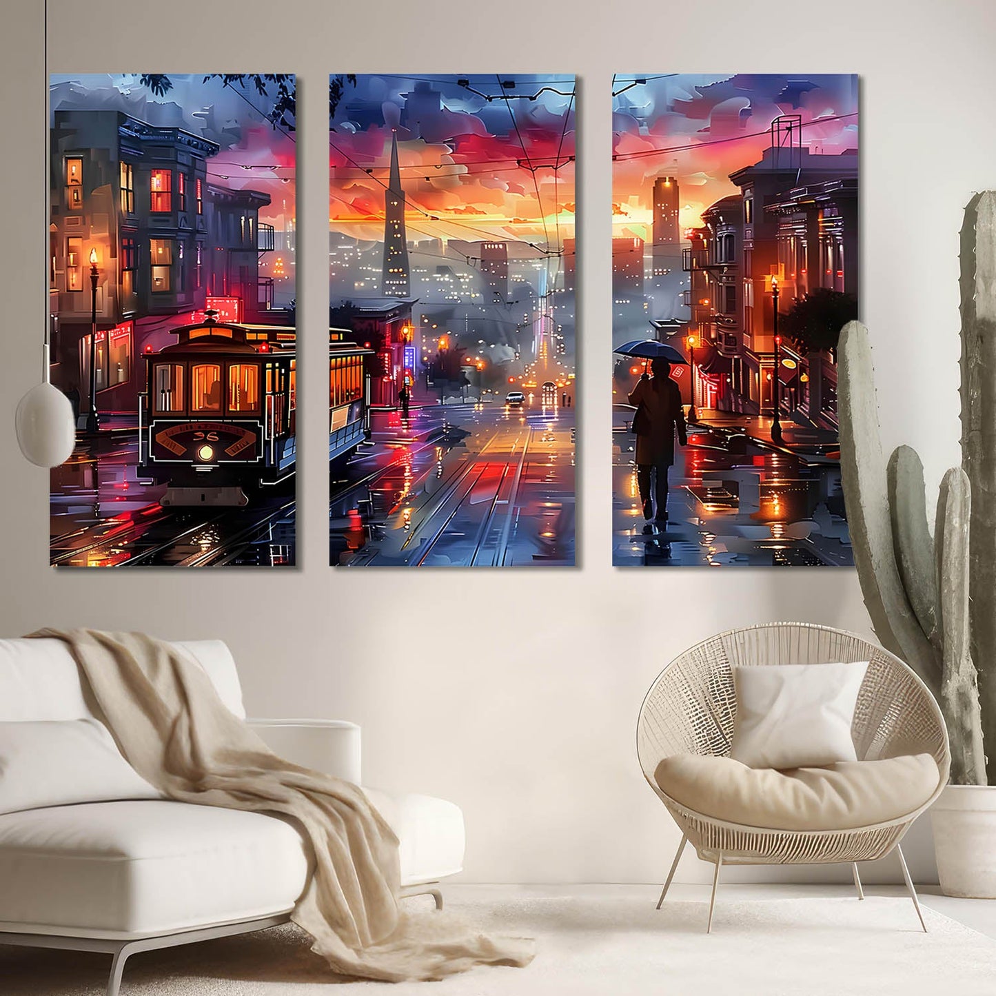 City View Wall Art Canvas For Living Room