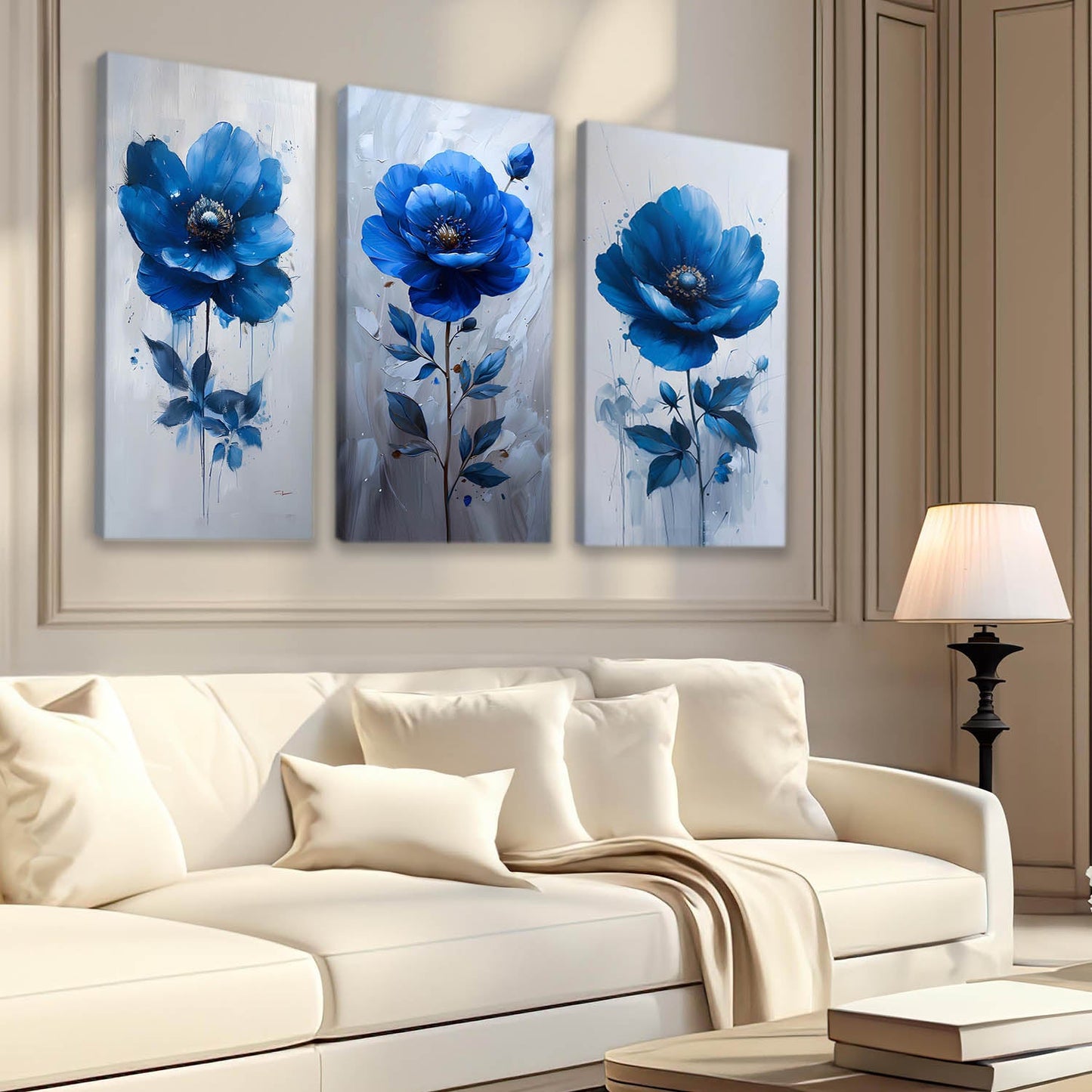 Floral Wall Art Canvas For Living Room