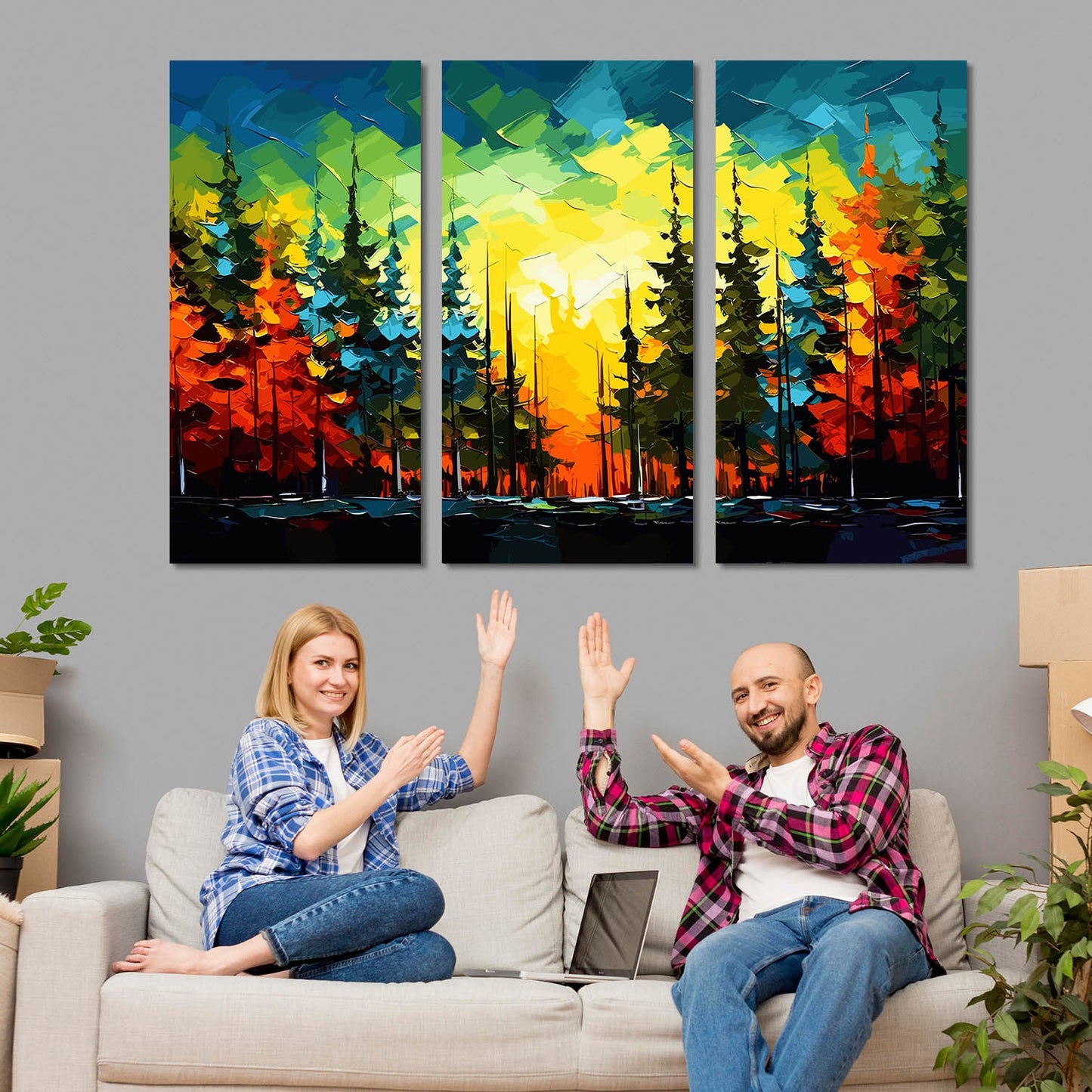 Nature Inspired Wall Art Canvas For Living Room