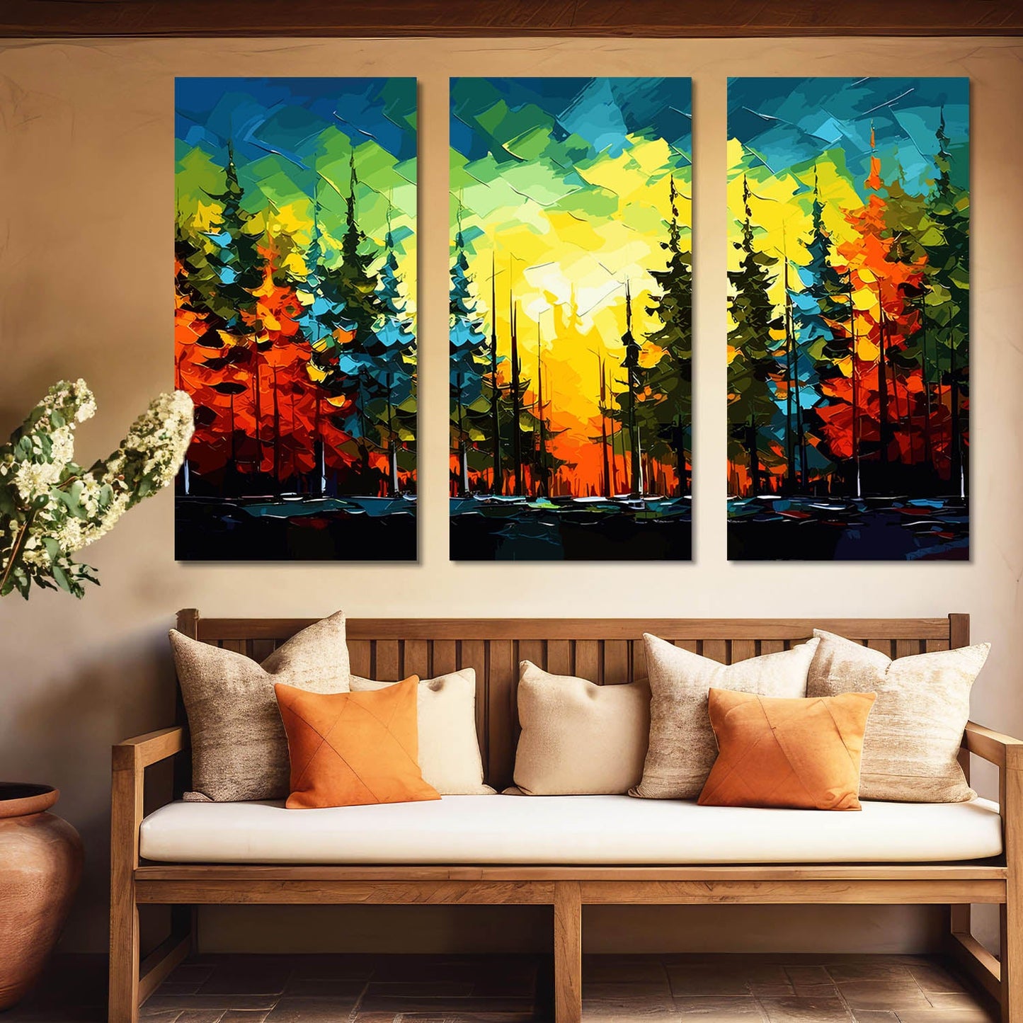 Nature Inspired Wall Art Canvas For Living Room