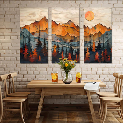 Abstract Mountain Canvas For Home Décor And Living Room