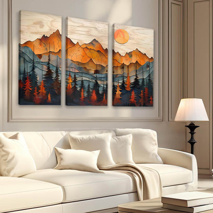 Abstract Mountain Canvas For Home Décor And Living Room