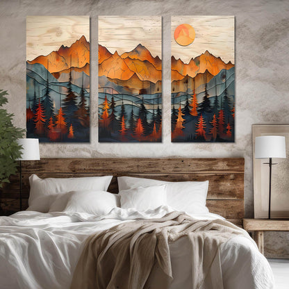 Abstract Mountain Canvas For Home Décor And Living Room