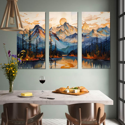 Abstract Mountain Canvas For Home Décor And Living Room