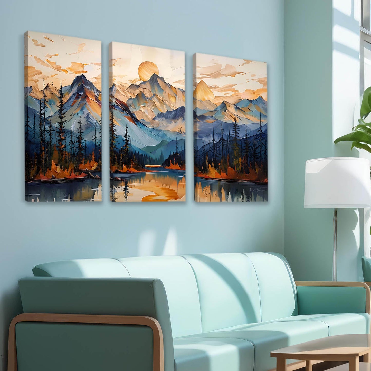 Abstract Mountain Canvas For Home Décor And Living Room