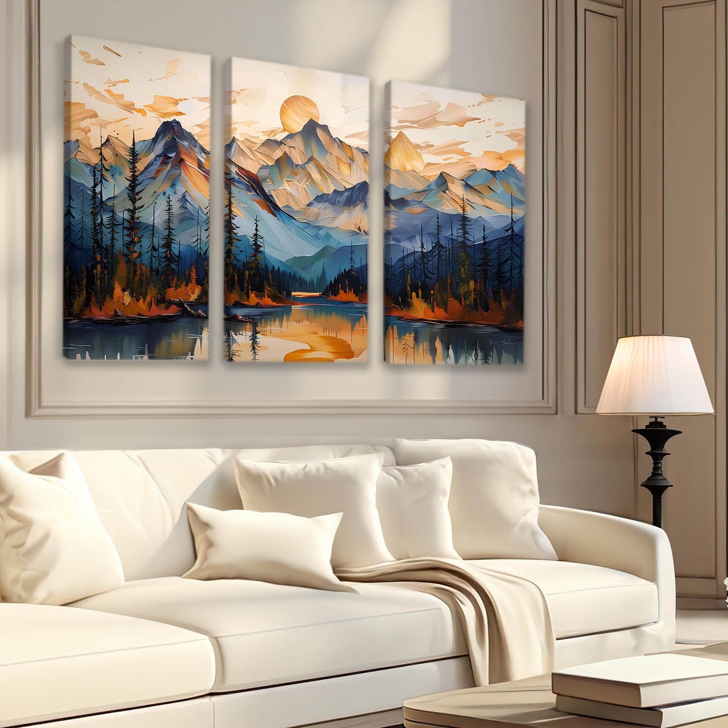 Abstract Mountain Canvas For Home Décor And Living Room