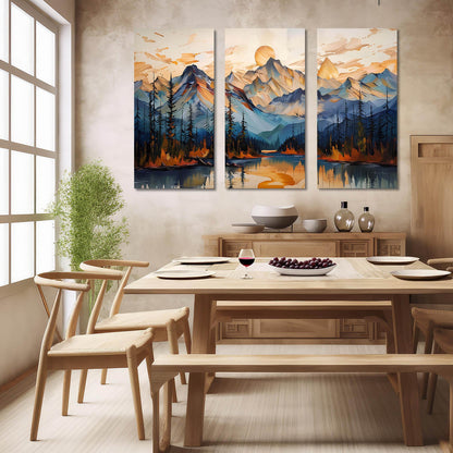 Abstract Mountain Canvas For Home Décor And Living Room