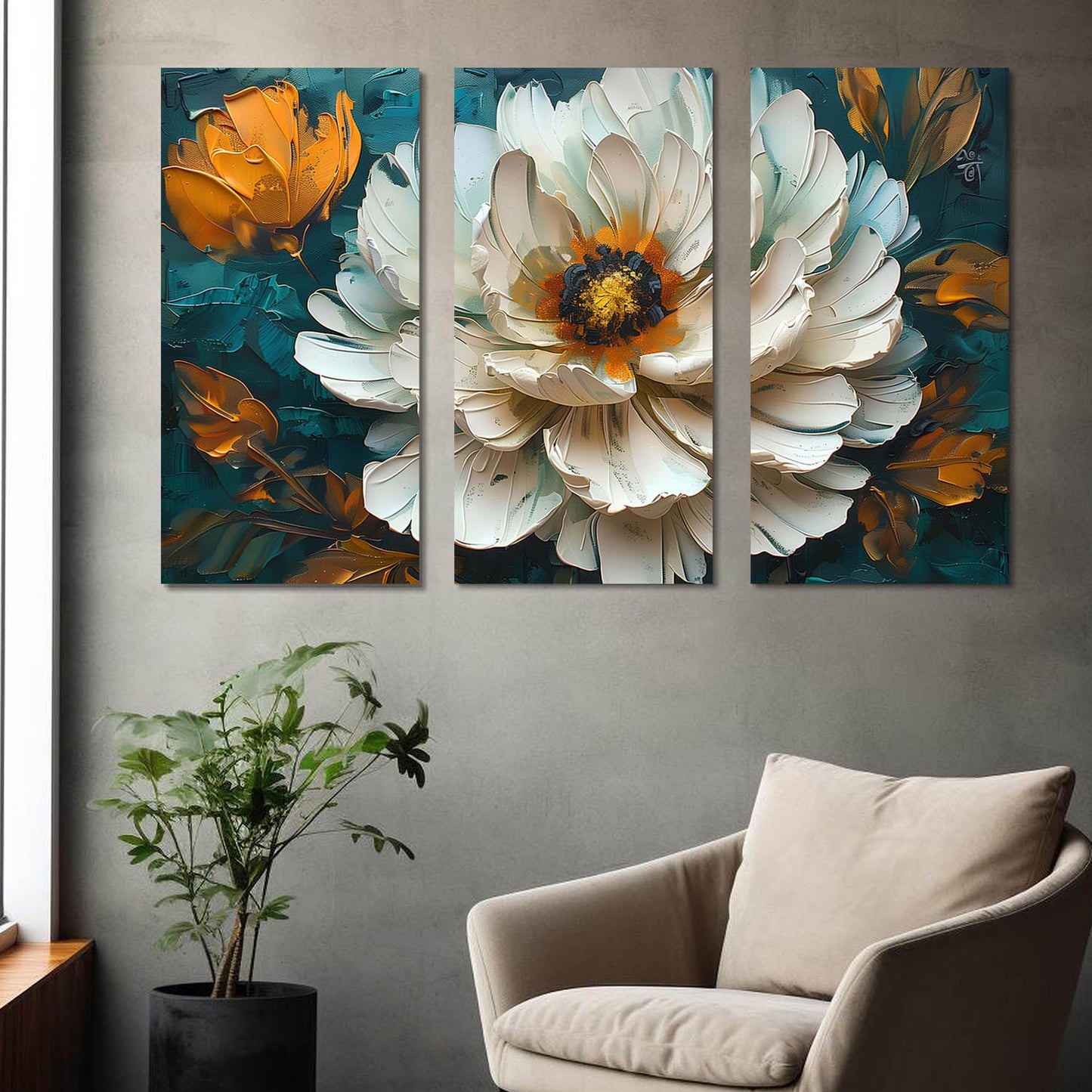 Floral Canvas For Home Décor And Living Room