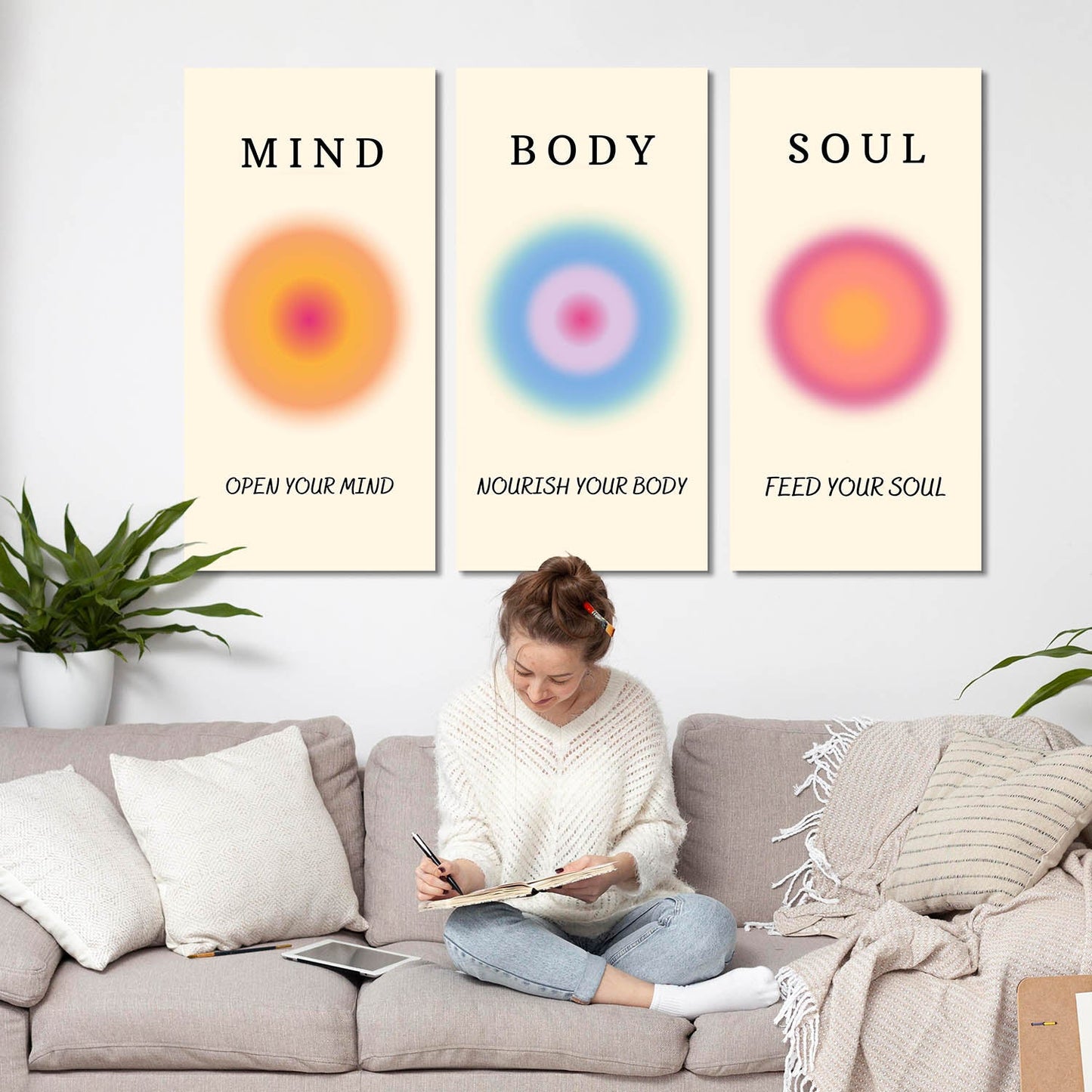 Positive Aura Energy Wall Canvas For Home Décor And Living Room