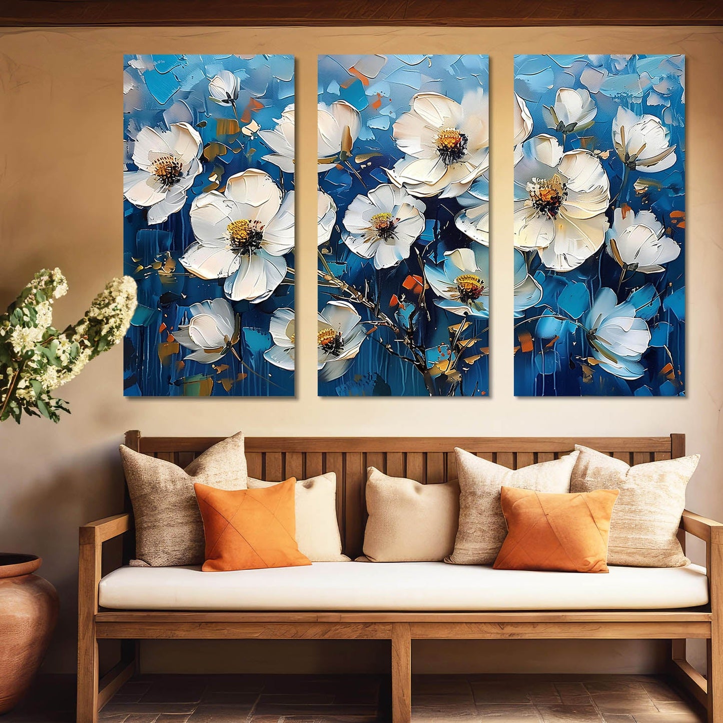 Floral Wall Canvas For Home Décor And Living Room