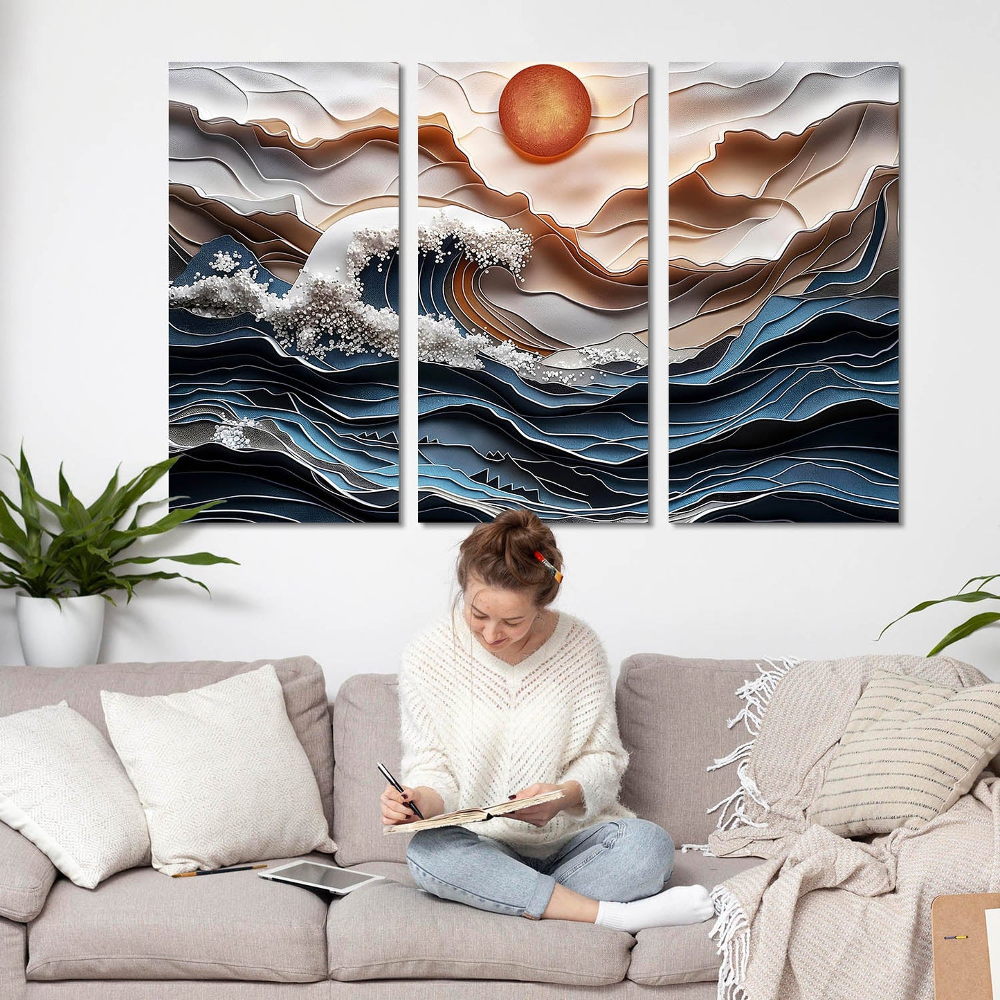 Modern Art Canvas Painting For Home Décor And Living Room