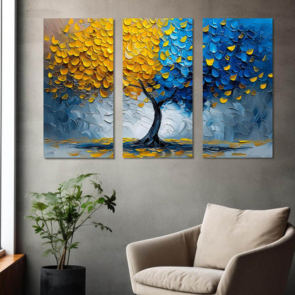 Vibrant Tree Art Canvas Painting For Home Décor And Living Room