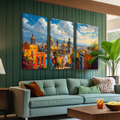 Vibrant City Art Canvas Painting For Home Décor And Living Room