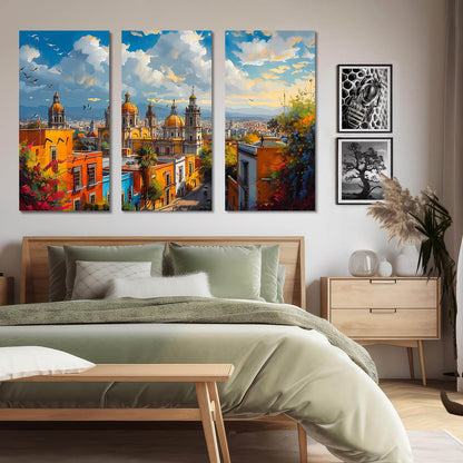 Vibrant City Art Canvas Painting For Home Décor And Living Room