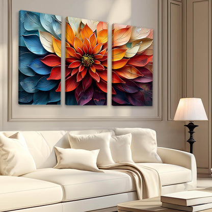 Vibrant Floral Art Canvas Painting For Home Décor And Living Room