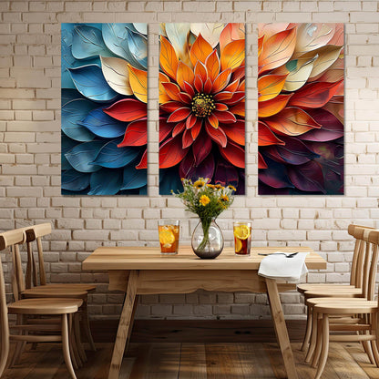 Vibrant Floral Art Canvas Painting For Home Décor And Living Room