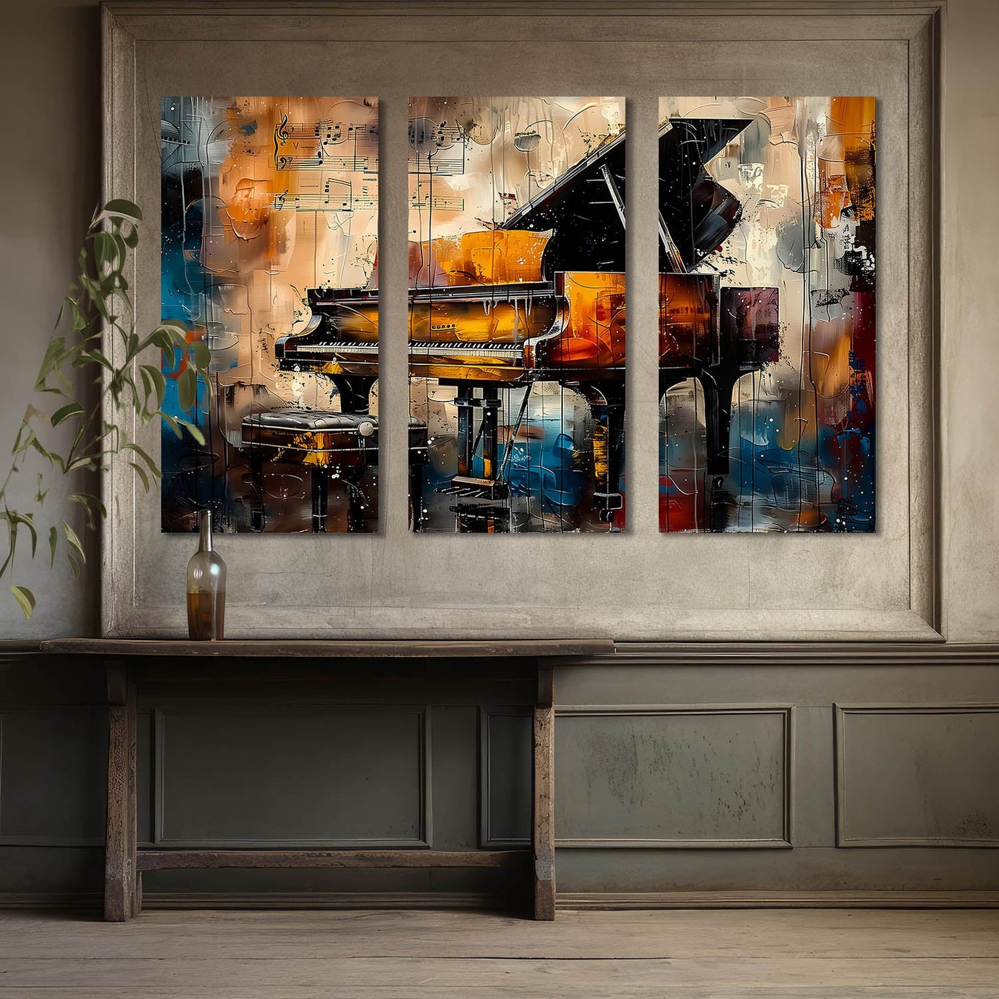 Musical Instrument Piano Canvas Painting For Home Décor And Living Room