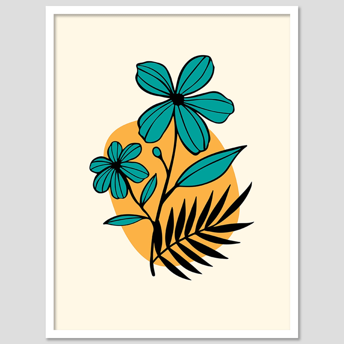 Nature-Inspired Wall Art Posters - Elegant Framed Decor for Home and Office