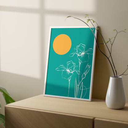 Nature-Inspired Wall Art Posters - Elegant Framed Decor for Home and Office