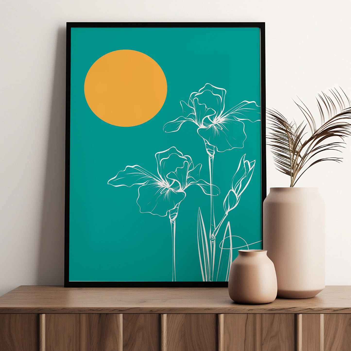 Nature-Inspired Wall Art Posters - Elegant Framed Decor for Home and Office