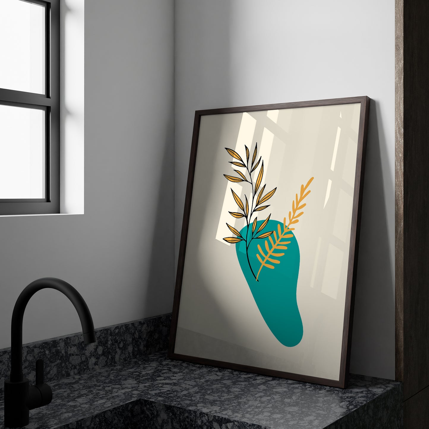 Nature-Inspired Wall Art Posters - Elegant Framed Decor for Home and Office