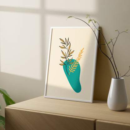 Nature-Inspired Wall Art Posters - Elegant Framed Decor for Home and Office