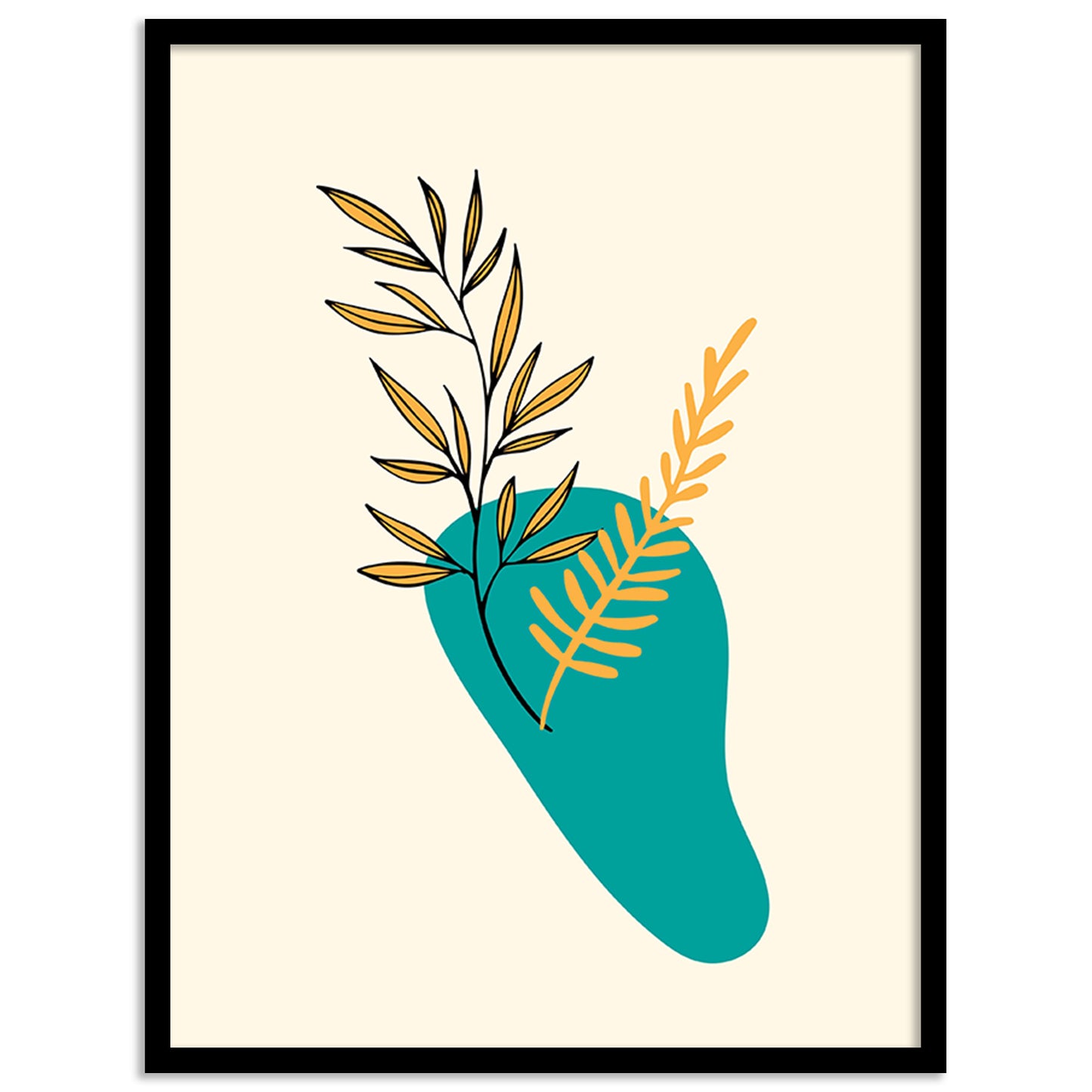 Nature-Inspired Wall Art Posters - Elegant Framed Decor for Home and Office