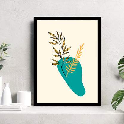 Nature-Inspired Wall Art Posters - Elegant Framed Decor for Home and Office