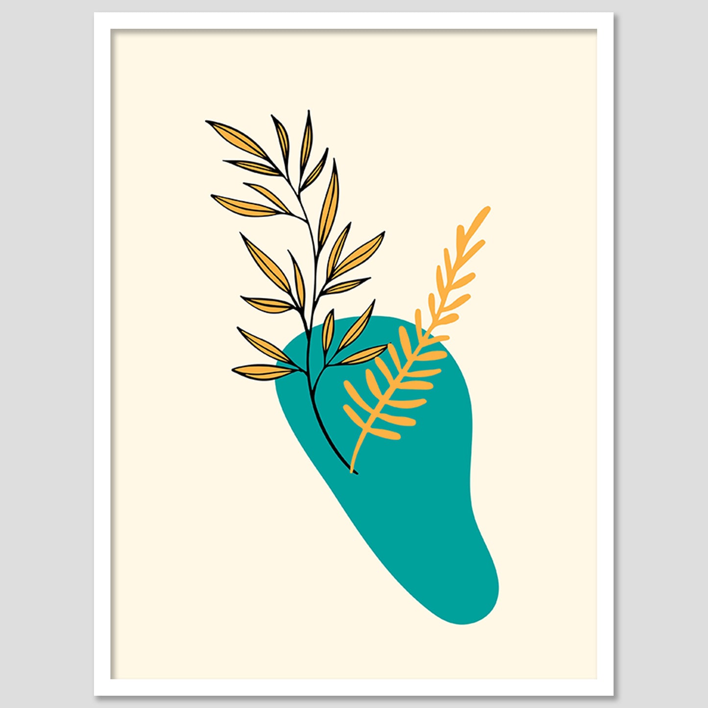 Nature-Inspired Wall Art Posters - Elegant Framed Decor for Home and Office