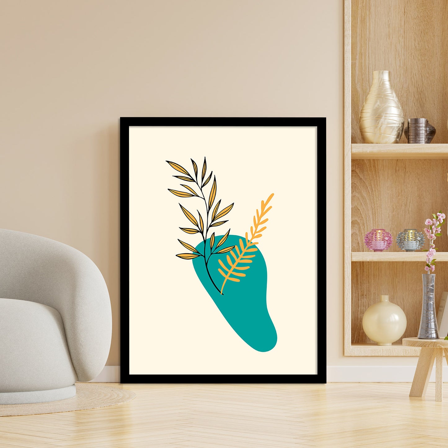 Nature Inspired Minimal Framed Poster