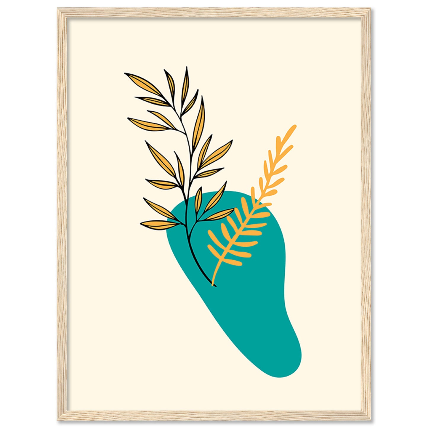 Nature Inspired Minimal Framed Poster