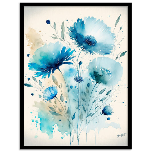 Vibrant Floral Framed Art for Home and Office Wall Decor