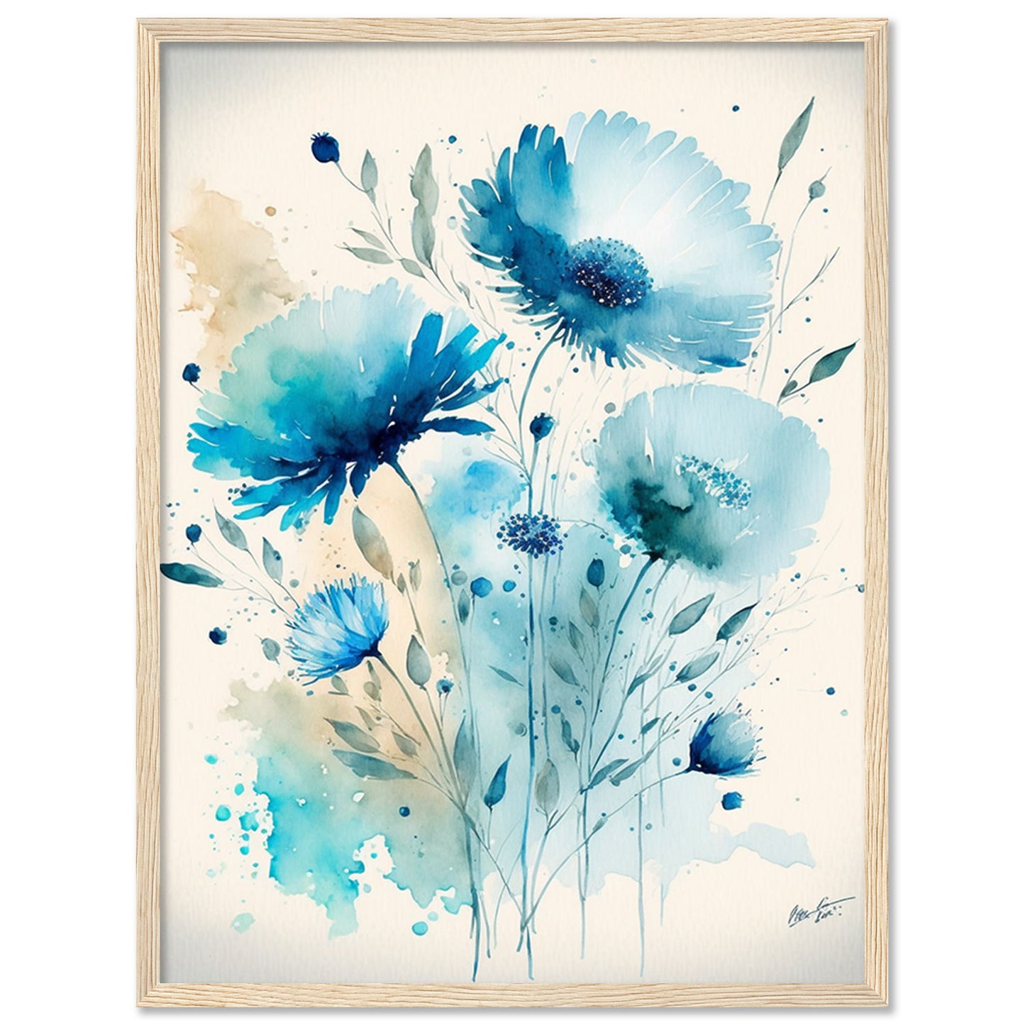 Vibrant Floral Framed Art for Home and Office Wall Decor