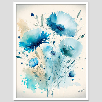 Vibrant Floral Framed Art for Home and Office Wall Decor