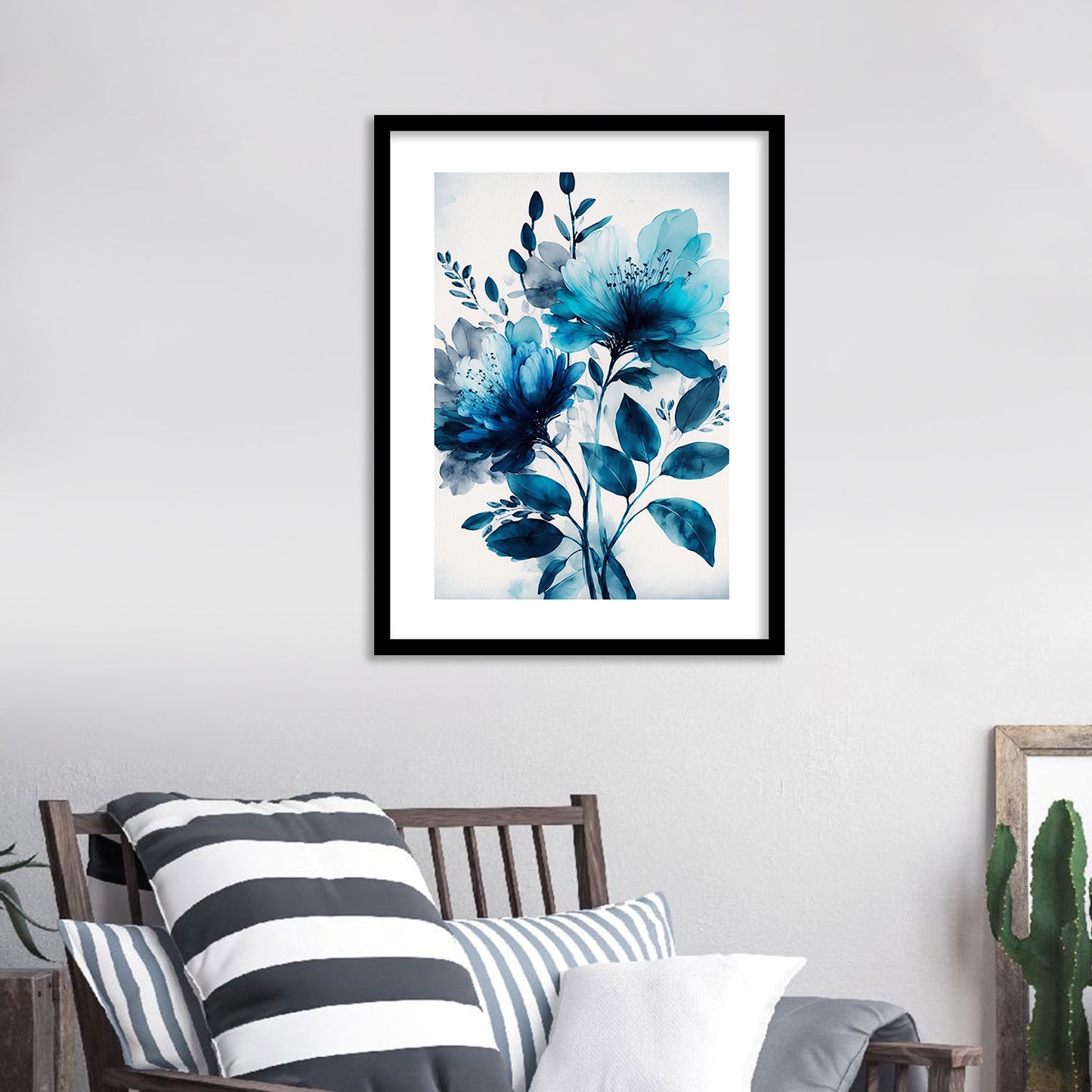 Vibrant Floral Framed Art for Home and Office Wall Decor