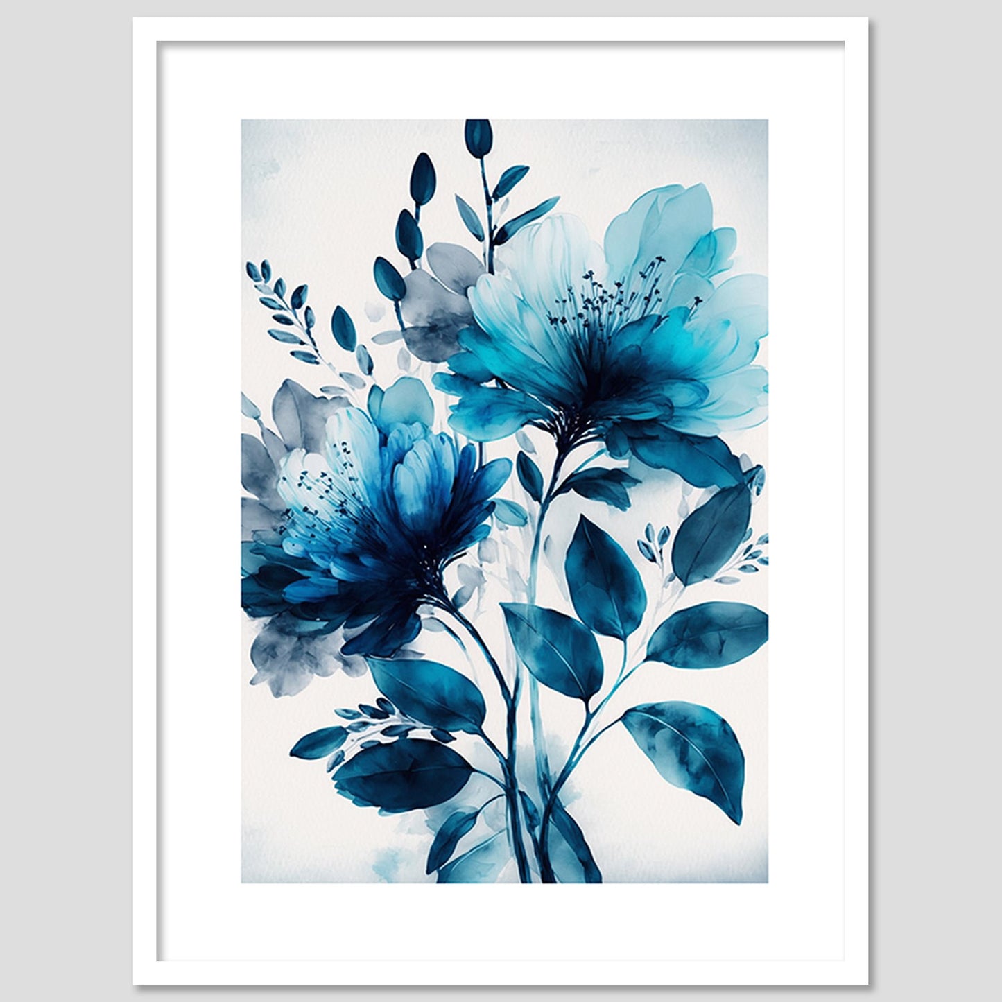 Vibrant Floral Framed Art for Home and Office Wall Decor