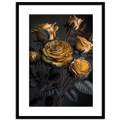 Vibrant Floral Framed Art for Home and Office Wall Decor