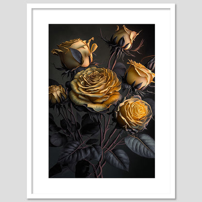 Vibrant Floral Framed Art for Home and Office Wall Decor