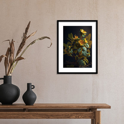 Vibrant Floral Framed Art for Home and Office Wall Decor