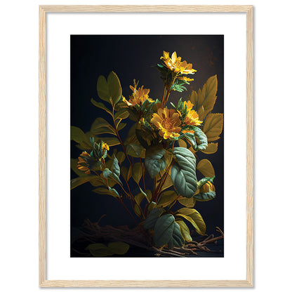 Vibrant Floral Framed Art for Home and Office Wall Decor