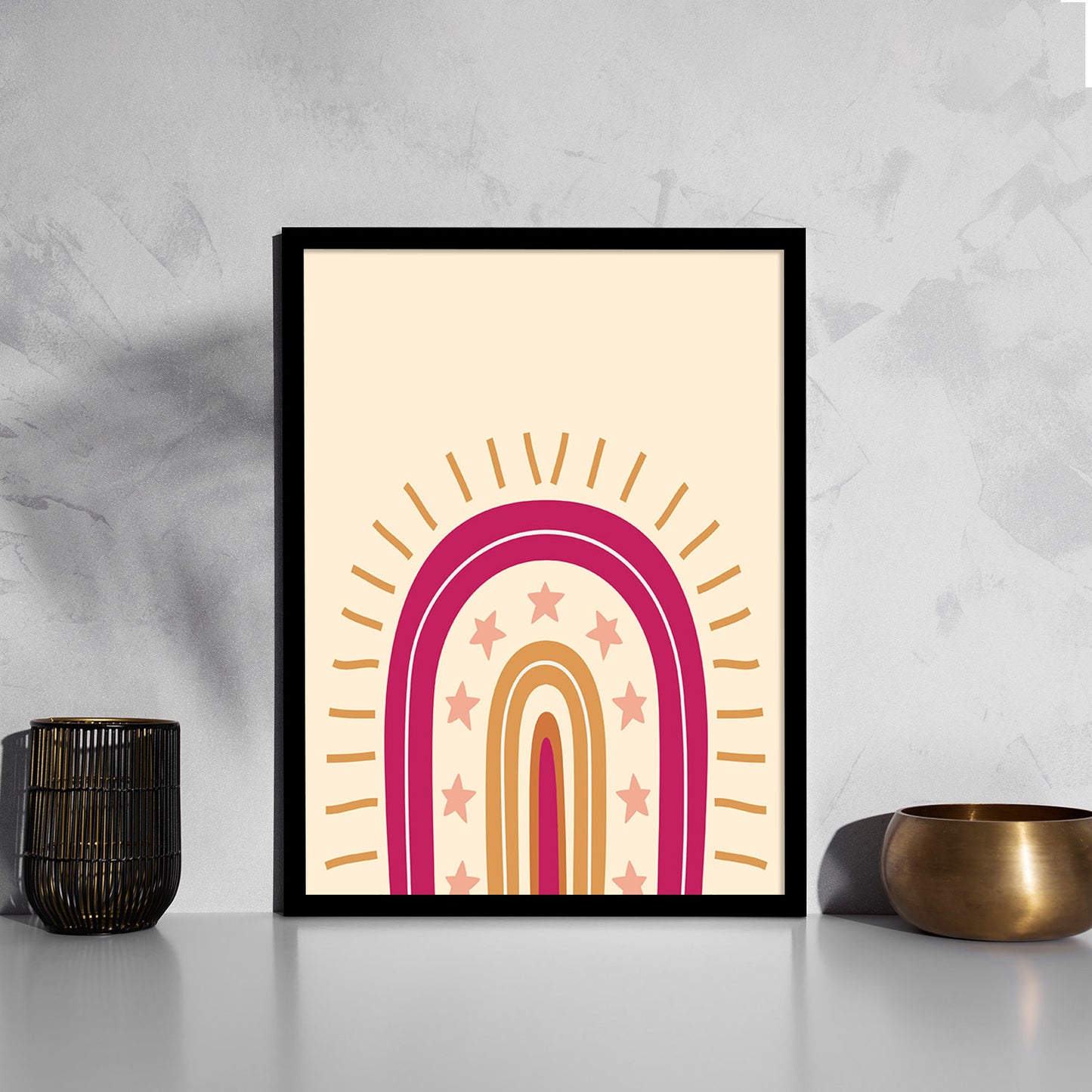 Sleek Minimalist Framed Art for Home Decor