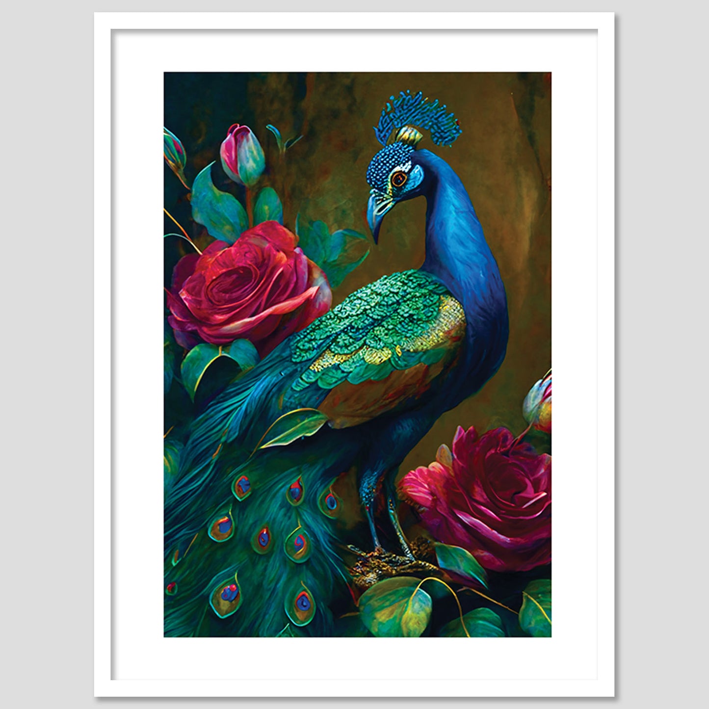 Vibrant Floral Framed Art for Home and Office Wall Decor