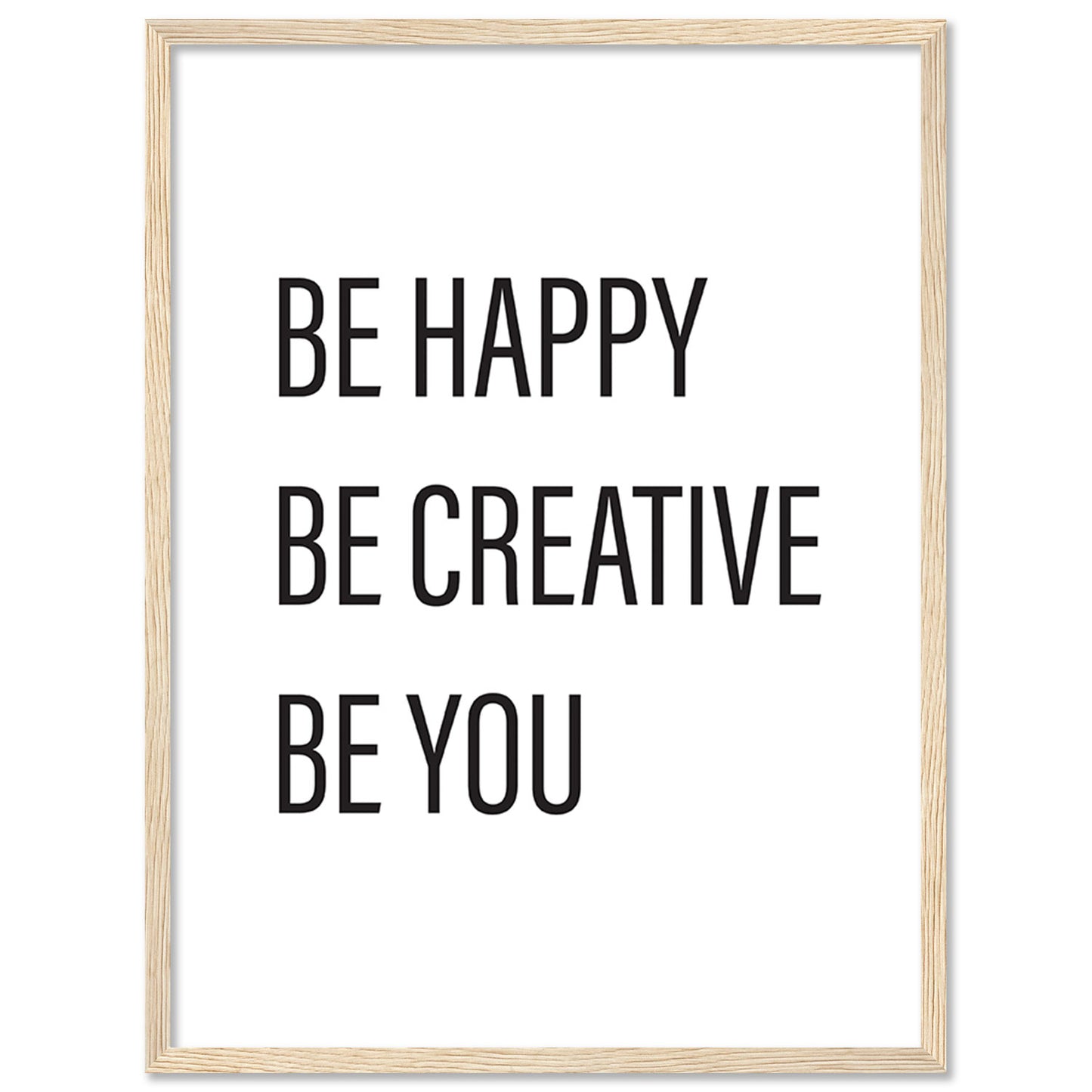 Be Happy Quotes Poster with Frame