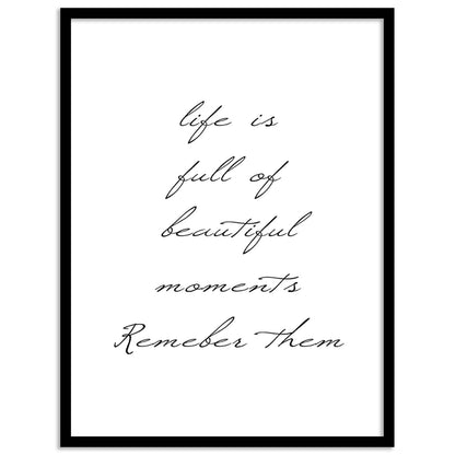 Life Quotes Poster with Frame