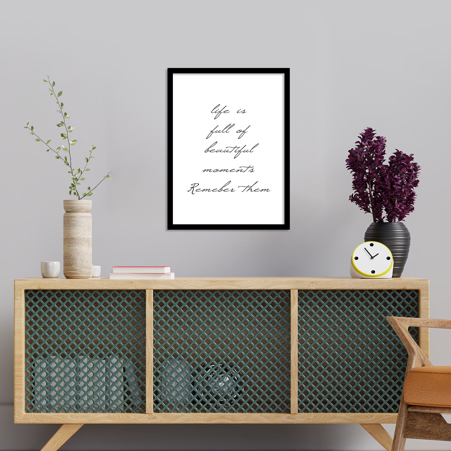 Life Quotes Poster with Frame